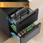 Velieta 24 Inch Dual Drawer Outdoor Beverage Fridge
