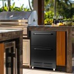 Velieta 24 Inch Dual Drawer Outdoor Beverage Fridge