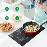 Nutrichef 1800W Double Induction Cooktop Burner