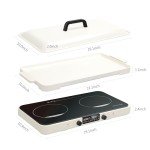ONNASE Double Induction Cooktop 2 Burner with Griddle