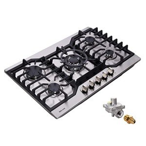 30" Stainless Steel 5-Burner Gas Cooktop
