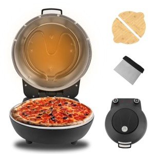 12-Inch Indoor Portable Pizza Oven with Dual Control
