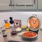 12-Inch Indoor Portable Pizza Oven with Dual Control