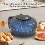12-Inch Indoor Portable Pizza Oven with Dual Control