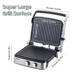 Vivicreate 5-in-1 Stainless Steel Contact Grill