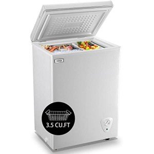 Compact 3.5 Cu.Ft Chest Freezer with Adjustable Thermostat