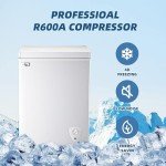 Compact 3.5 Cu.Ft Chest Freezer with Adjustable Thermostat