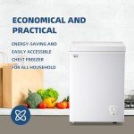 Compact 3.5 Cu.Ft Chest Freezer with Adjustable Thermostat