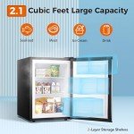 Kismile 2.1 Cu.ft Stainless Steel Mini Freezer