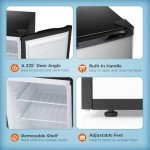 Kismile 2.1 Cu.ft Stainless Steel Mini Freezer