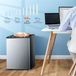 Kismile 2.1 Cu.ft Stainless Steel Mini Freezer