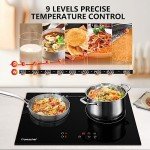 AMZCHEF Double Induction Cooktop with 2 Burners