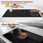 36-Inch Electric Cooktop with 5 Burners