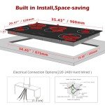 36-Inch Electric Cooktop with 5 Burners