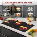 36-Inch Electric Cooktop with 5 Burners