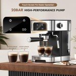 LERTIN 20 Bar Espresso Machine with Milk Frother