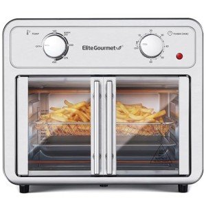 Elite Gourmet 12L Stainless Steel Air Fryer Oven