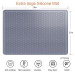 Silicone Stove Top Protector Mat - 28"x20" Gray