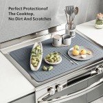 Silicone Stove Top Protector Mat - 28"x20" Gray