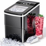 Compact Ice Maker with One-Click Operation - Black