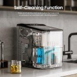 Compact Ice Maker with One-Click Operation - Black