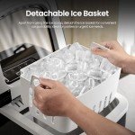 Compact Ice Maker with One-Click Operation - Black