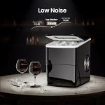 Compact Ice Maker with One-Click Operation - Black