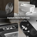 Compact Ice Maker with One-Click Operation - Black