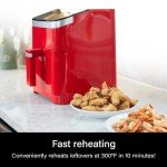Deco Chef 5.8QT Red Air Fryer with 8 Cooking Programs