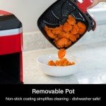 Deco Chef 5.8QT Red Air Fryer with 8 Cooking Programs