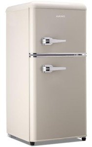 Anukis Retro Mini Fridge with Freezer - Cream