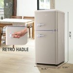 Anukis Retro Mini Fridge with Freezer - Cream