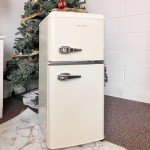 Anukis Retro Mini Fridge with Freezer - Cream