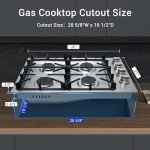 30" Stainless Steel Gas Cooktop with 4 Burners