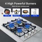30" Stainless Steel Gas Cooktop with 4 Burners