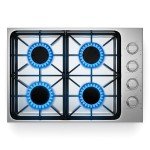 30" Stainless Steel Gas Cooktop with 4 Burners