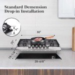 Trifecte 30" Stainless Steel Dual Fuel Gas Cooktop