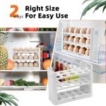 30-Cube Egg Tray Organizer for Refrigerators