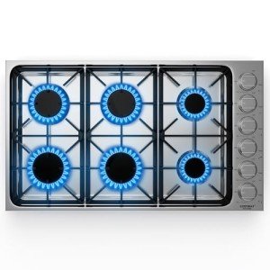 COSTWAY 36-Inch Stainless Steel Gas Cooktop