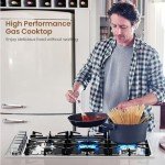 COSTWAY 36-Inch Stainless Steel Gas Cooktop