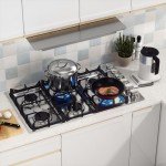 COSTWAY 36-Inch Stainless Steel Gas Cooktop