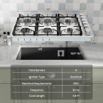 COSTWAY 36-Inch Stainless Steel Gas Cooktop