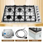 COSTWAY 36-Inch Stainless Steel Gas Cooktop