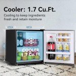 Frestec 1.7 Cu.Ft Mini Fridge with Freezer