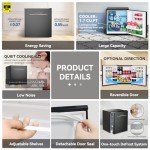 Frestec 1.7 Cu.Ft Mini Fridge with Freezer