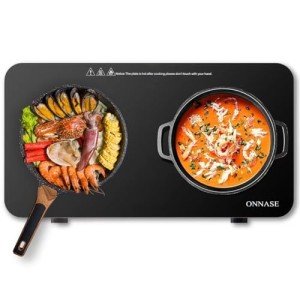 ONNASE 1800W Double Induction Cooktop with Timer