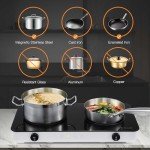 ONNASE 1800W Double Induction Cooktop with Timer