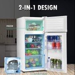 COSTWAY 3.4 Cu. Ft. Compact Refrigerator - White
