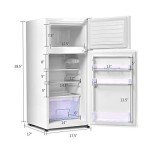 COSTWAY 3.4 Cu. Ft. Compact Refrigerator - White