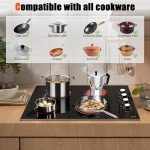 30" Electric Cooktop with 4 Knob-Control Burners